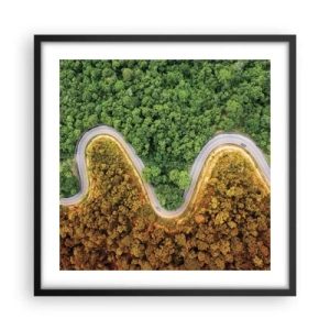 Plakat w czarnej ramie - Granice i przełomy - 50x50 cm