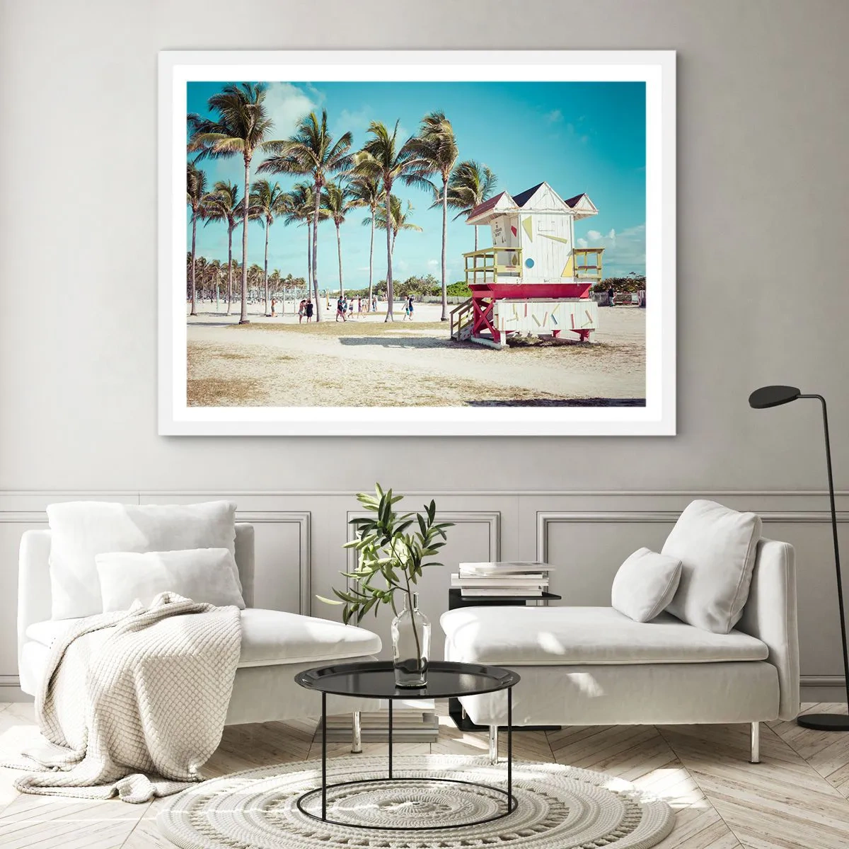 Plakat w białej ramie - Przed tobą piękny dzień - 40x30 cm