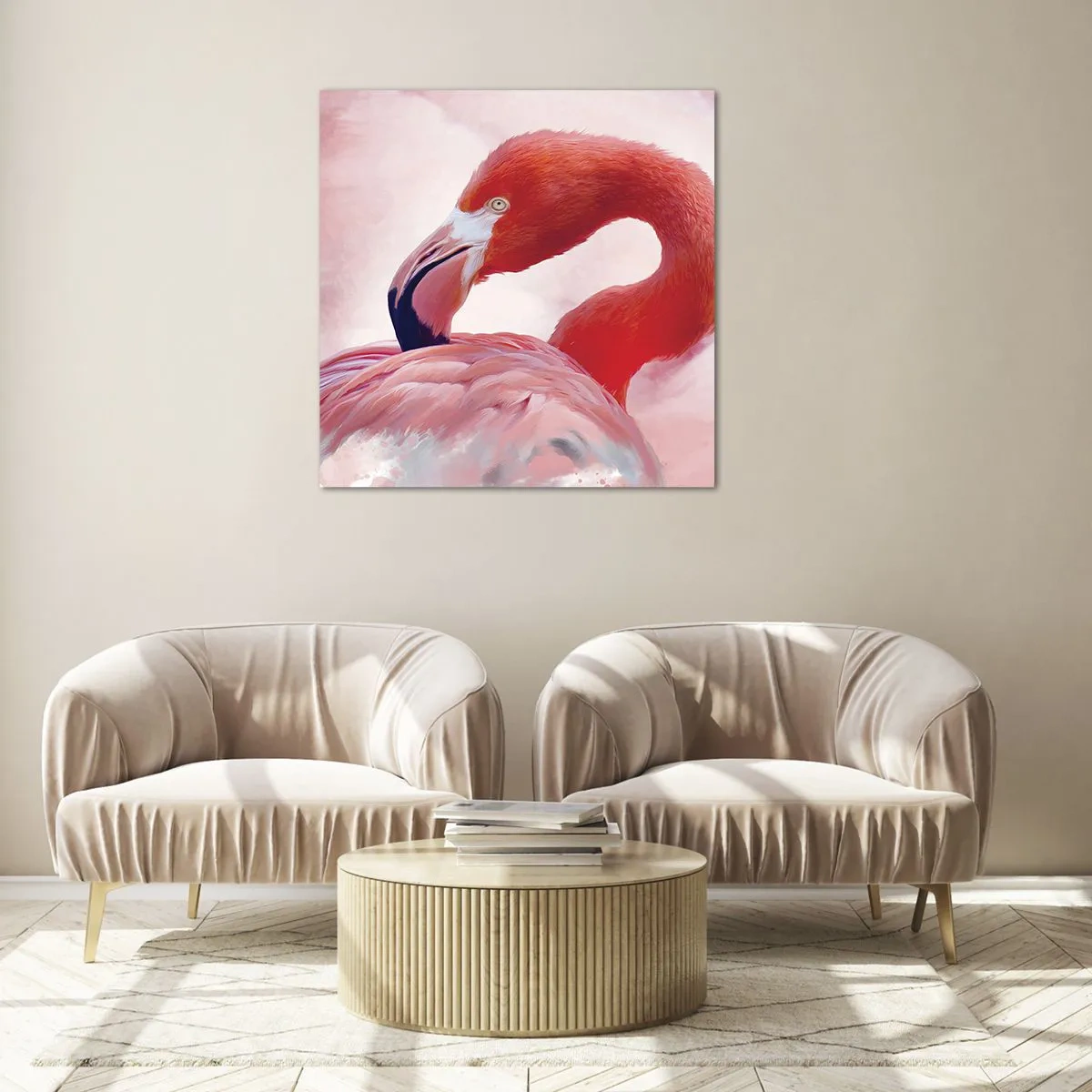 Obraz na szkle - Ptasia uroda - 70x70 cm