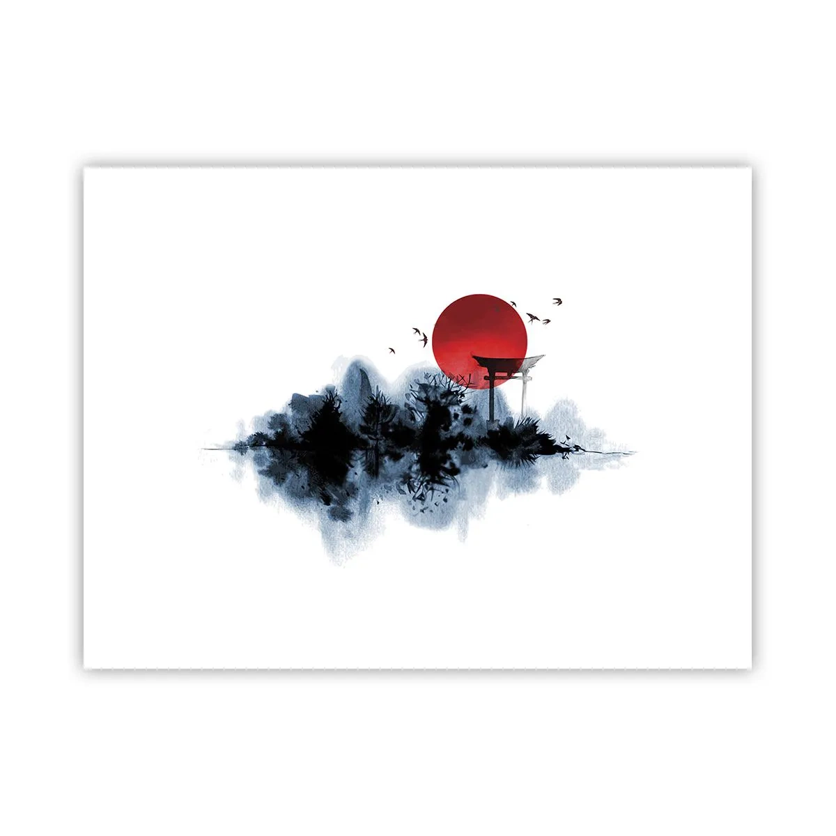 Plakat - Japoński widok - 40x30 cm