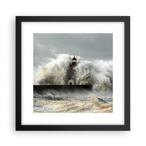Plakat w czarnej ramie - Gniew oceanu - 30x30 cm