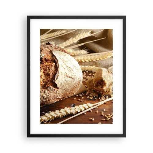 Plakat w czarnej ramie - Apetyczny, wonny, chrupiący - 40x50 cm