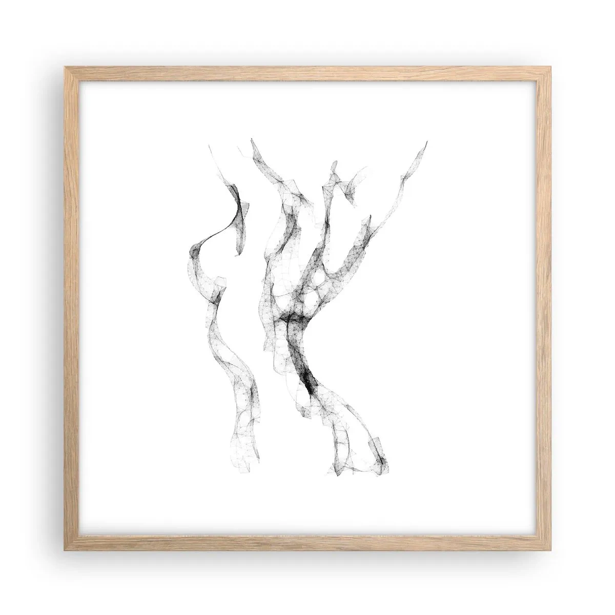 Plakat w ramie jasny dąb - Piękna i silna - 50x50 cm