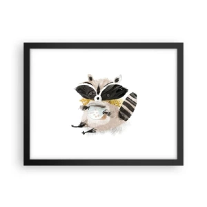 Plakat w czarnej ramie - Mój przyjaciel szop - 40x30 cm