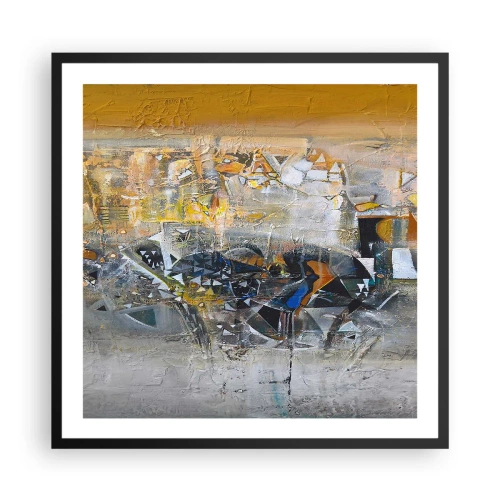 Plakat w czarnej ramie - Wszystko się poukłada - 60x60 cm