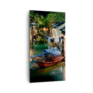 Obraz na płótnie - Wieczór na chińskiej ulicy - 55x100 cm