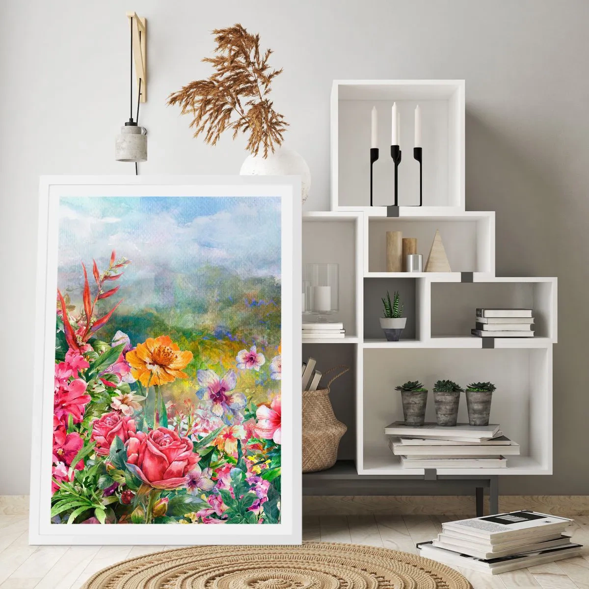 Plakat w białej ramie - Ogród, który oszalał - 40x50 cm
