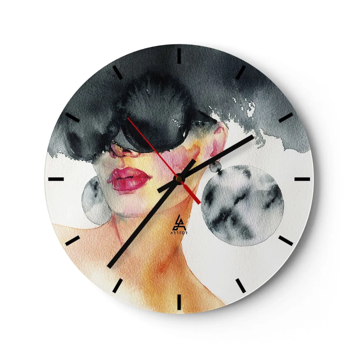 Zegar ścienny - Tajemnica elegancji - 40x40 cm