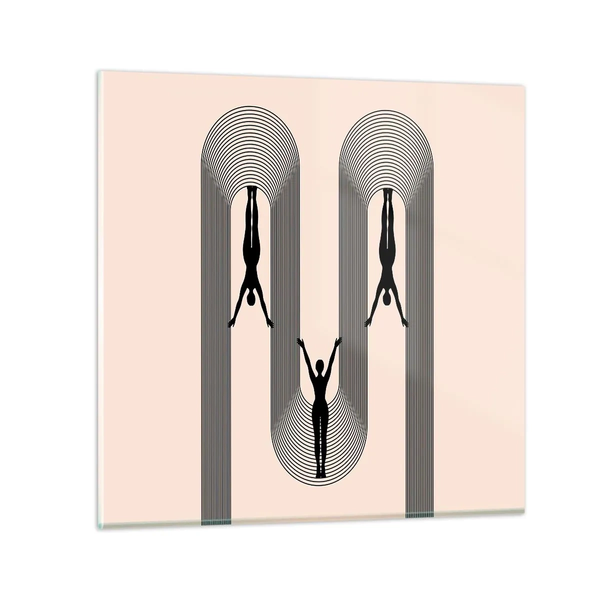 Obraz na szkle - Do góry nogami - 60x60 cm