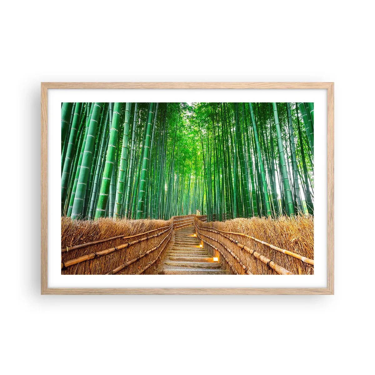 Plakat w ramie jasny dąb - Esencja azjatyckiej natury - 70x50 cm