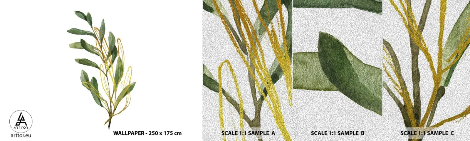 Fototapeta Próbka Premium Sand - Wszystko co dobre - Liście, Oliwka, Roślina - 100x30 cm