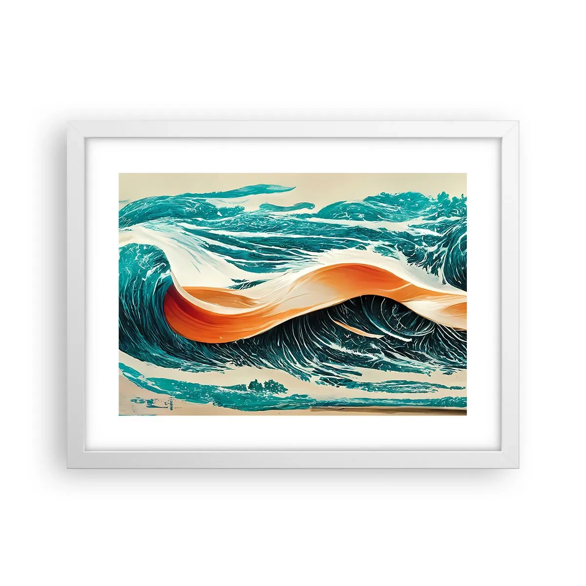 Plakat w białej ramie - Sen surfera - 40x30 cm