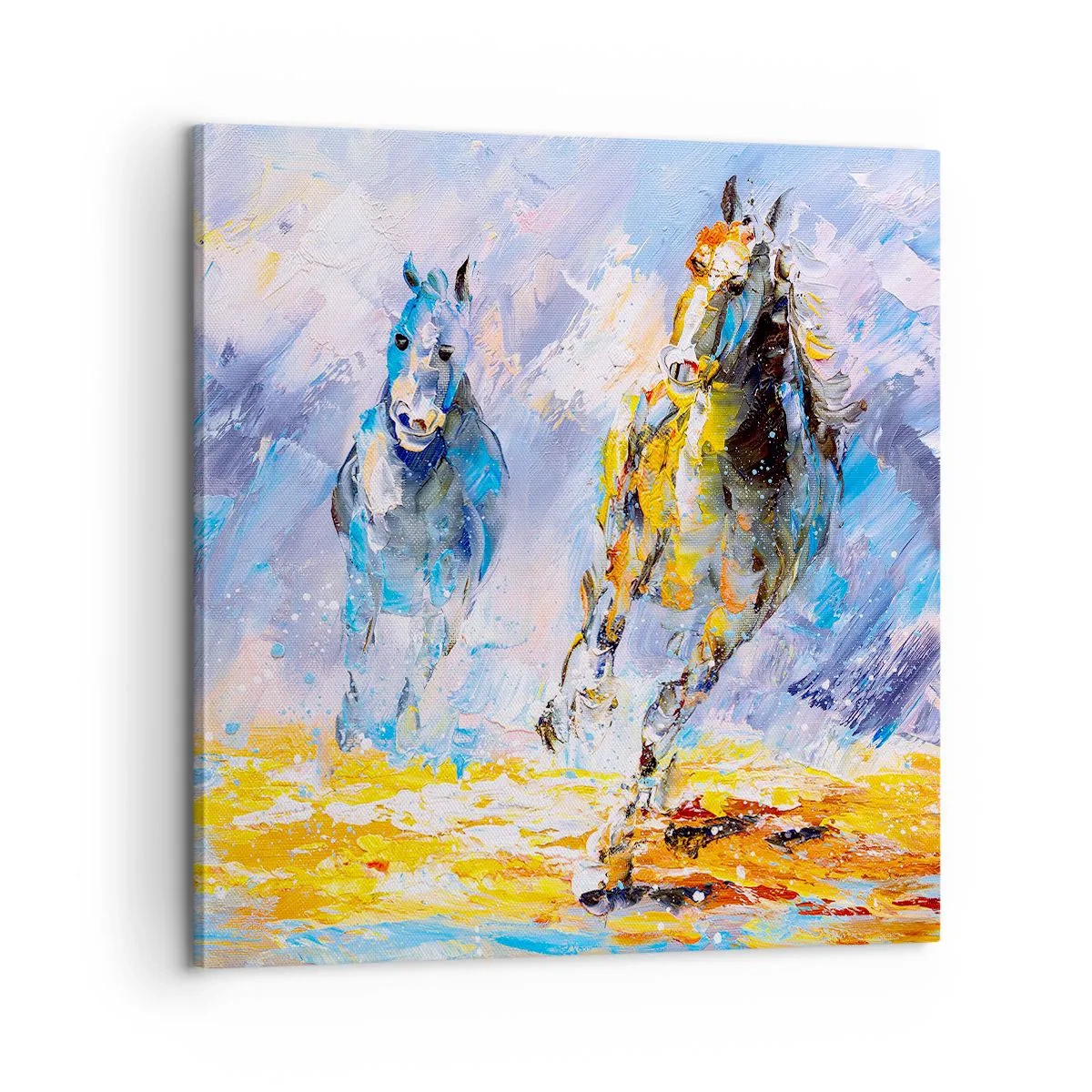 Obraz na płótnie - Galopem przez blask - 60x60 cm