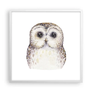 Plakat w białej ramie - Spójrz mi w oczy - 60x60 cm