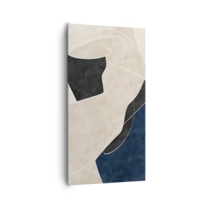 Obraz na płótnie - Kompozycja abstrakcyjna – kontrast barw - 65x120 cm