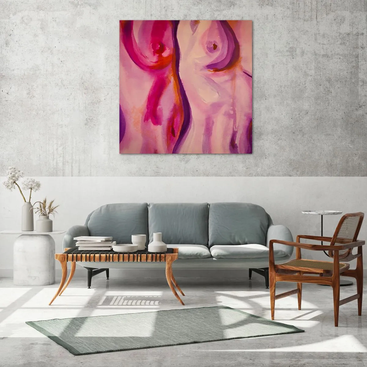 Obraz na szkle - Oda do kobiecości - 70x70 cm