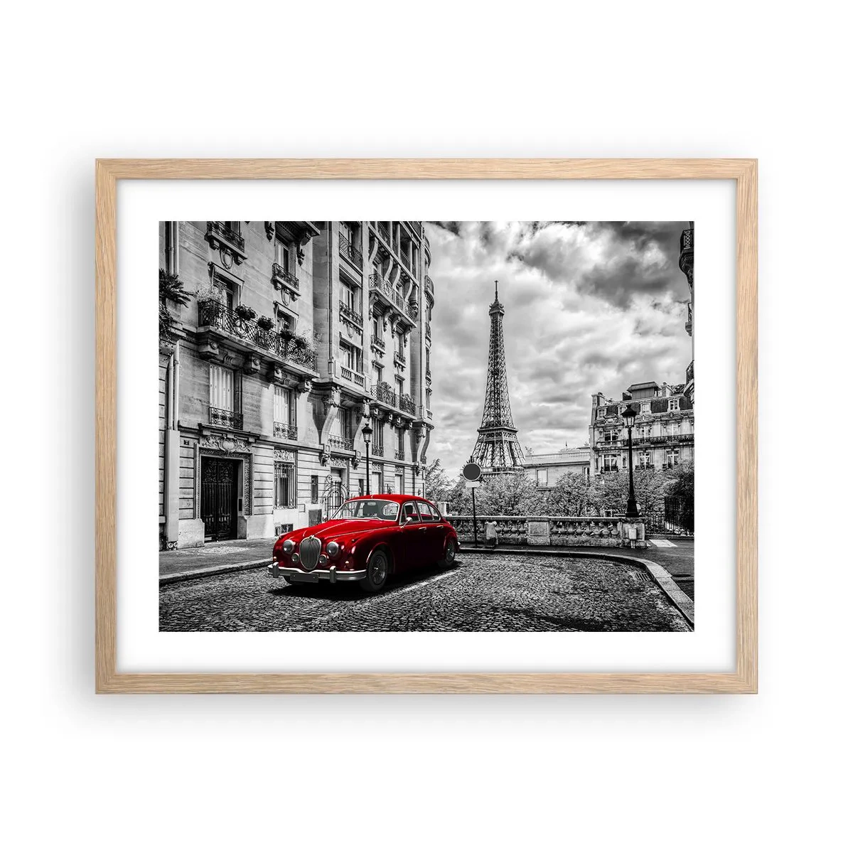 Plakat w ramie jasny dąb - Drapieżnik w mieście - 50x40 cm