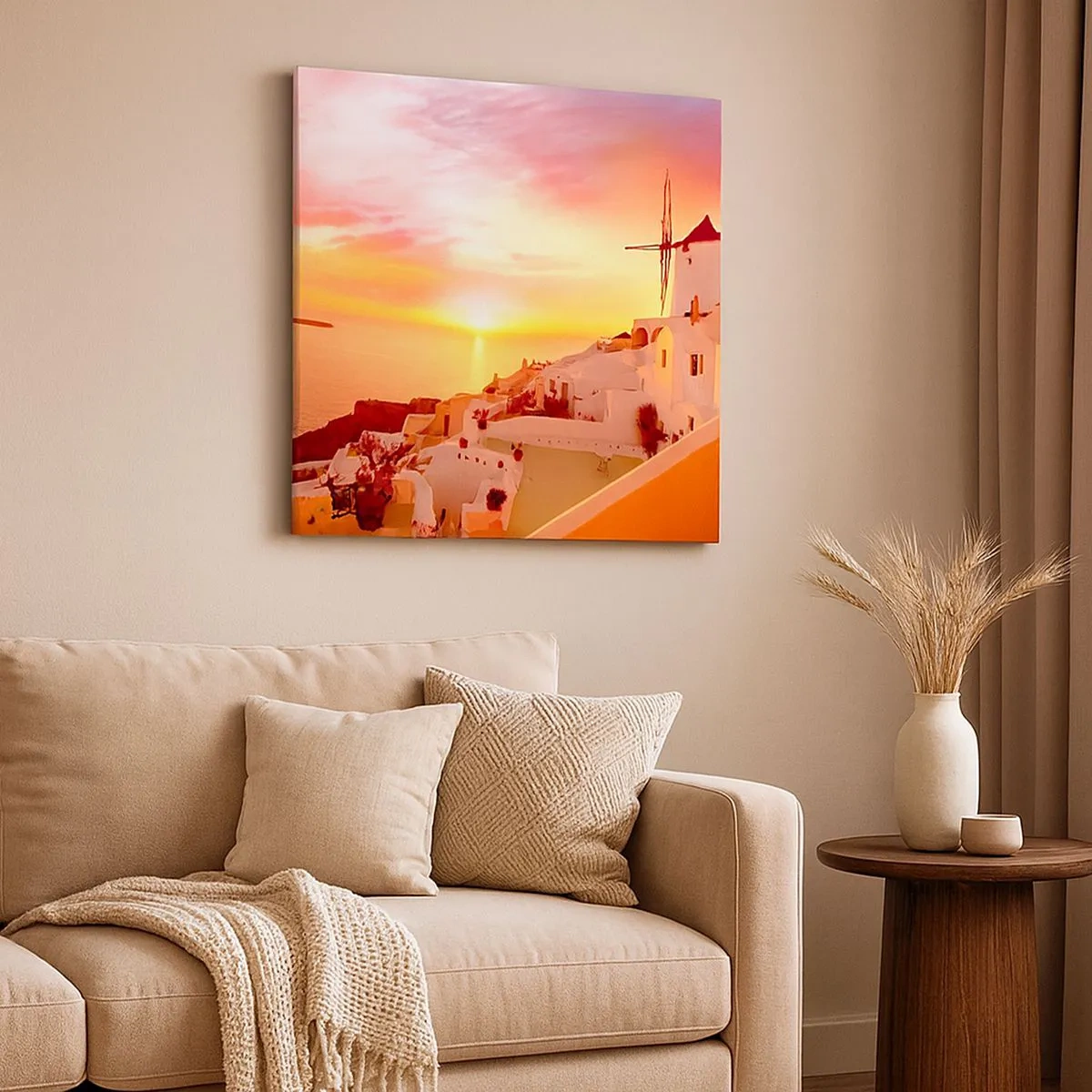 Obraz na płótnie - Rozpłynąć się w bieli i złocie - 30x30 cm