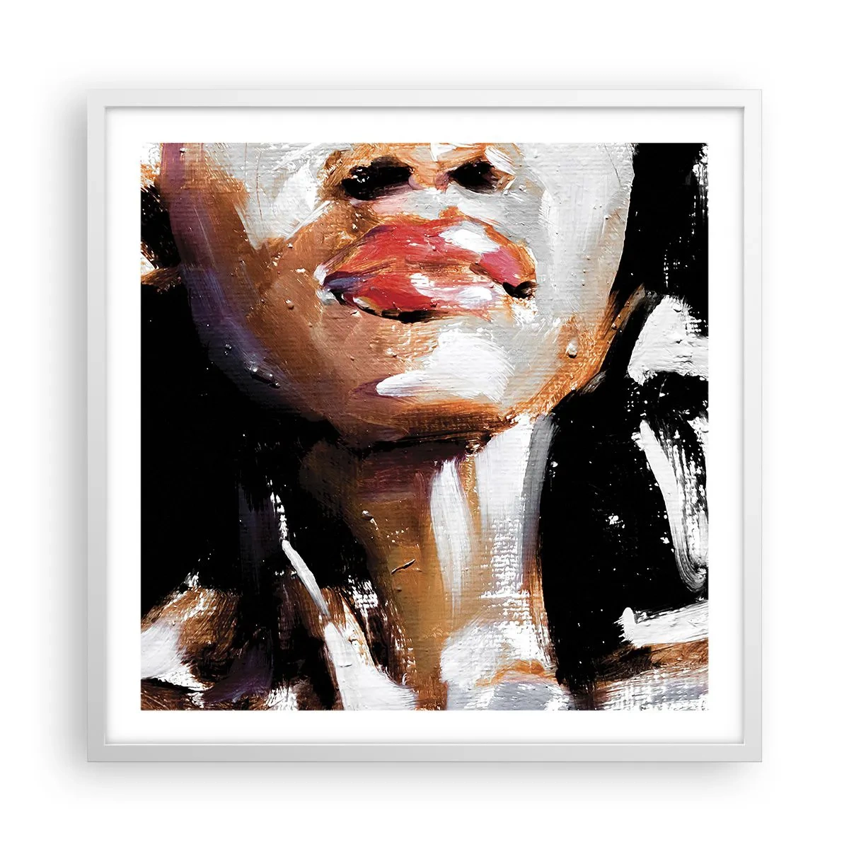 Plakat w białej ramie - Duma bez uprzedzeń - 60x60 cm