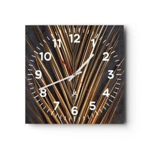 Zegar ścienny - Złoto tropików - 40x40 cm