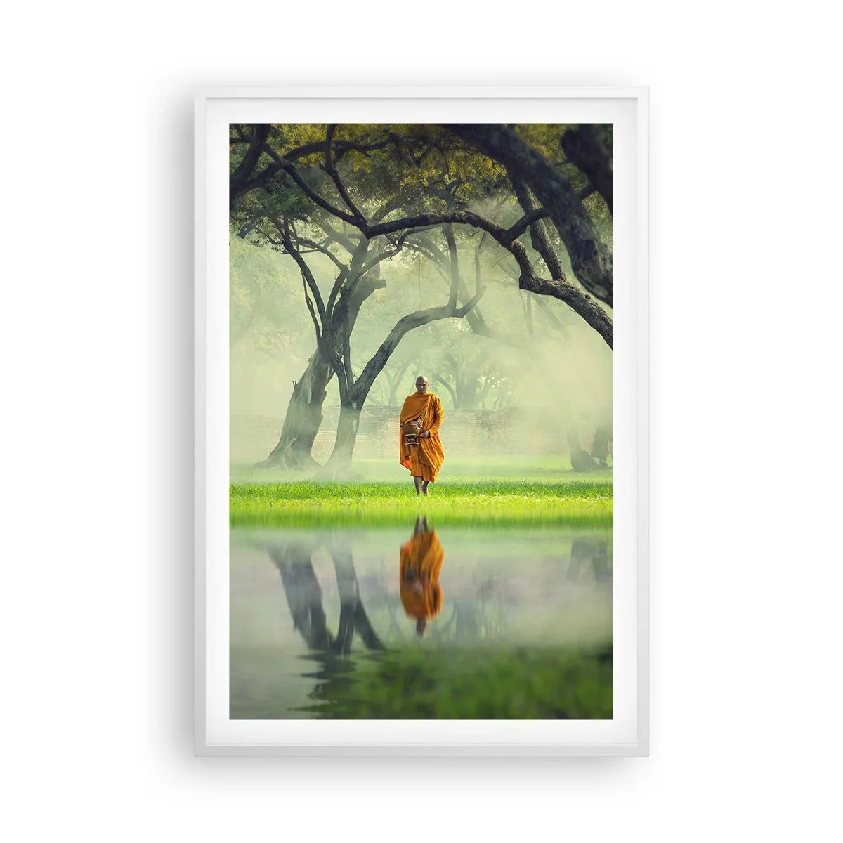 Plakat w białej ramie - W drodze do oświecenia - 61x91 cm