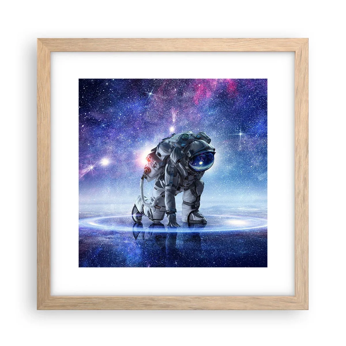 Plakat w ramie jasny dąb - Niebo gwiaździste nade mną - 30x30 cm