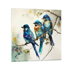 Obraz na szkle - Obraził się? - 40x40 cm