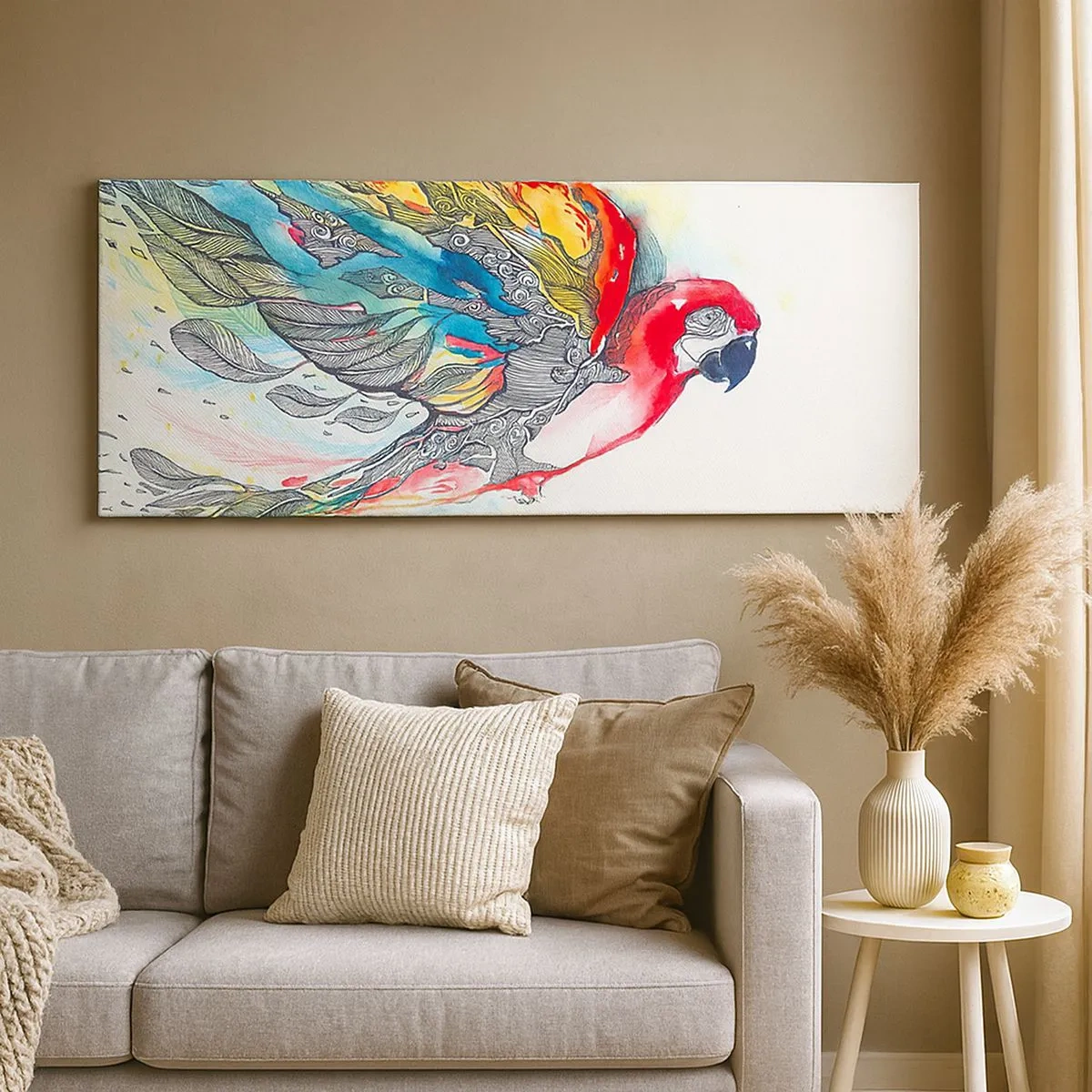 Obraz na płótnie - Żyj kolorowo - 100x40 cm