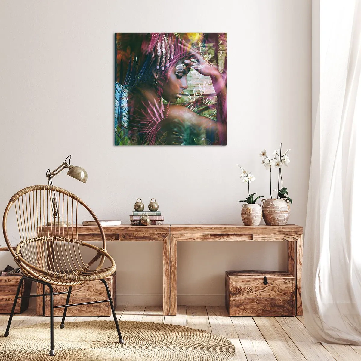 Obraz na płótnie - Matka Natura w dżungli - 70x70 cm