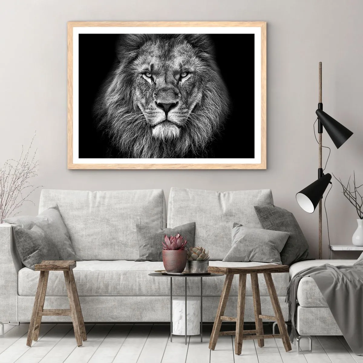 Plakat w ramie jasny dąb - W stroju koronacyjnym - 100x70 cm