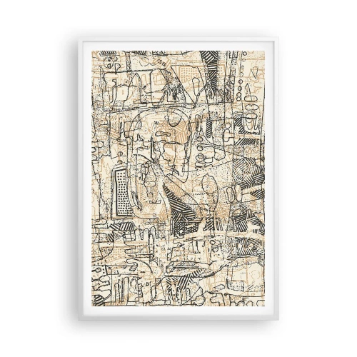 Plakat w białej ramie - Czeka na rozszyfrowanie - 70x100 cm