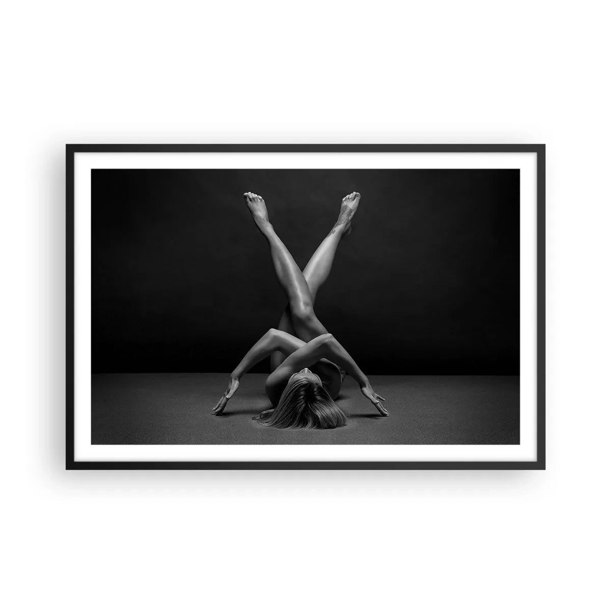 Plakat w czarnej ramie - Geometria nagości - 91x61 cm