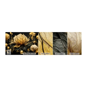Fototapeta Próbka Premium Canvas - Subtelna kruchość - Kwiat, Art Deco, Glamour - 100x30 cm