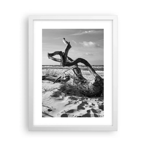 Plakat w białej ramie - Morska rzeźba - 30x40 cm