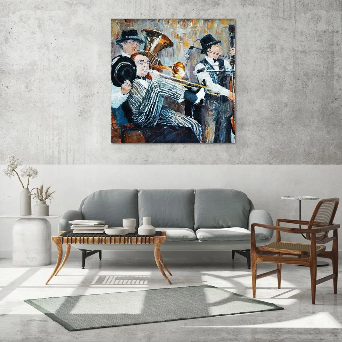 Obraz na szkle - Cały ten jazz - 50x50 cm