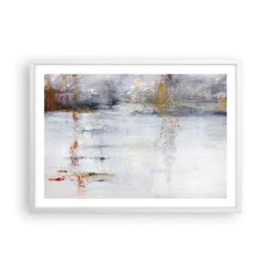 Plakat w białej ramie - Za powietrza zasłoną - 70x50 cm