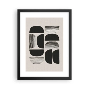 Plakat w czarnej ramie - Połowiczne układy - 30x40 cm