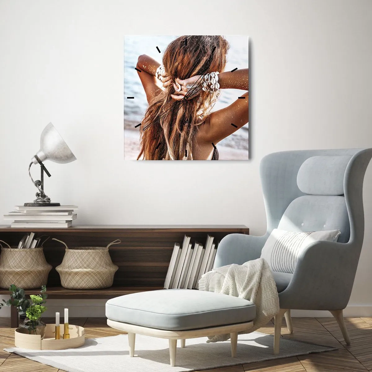 Zegar ścienny - Siostra wody i słońca - 40x40 cm