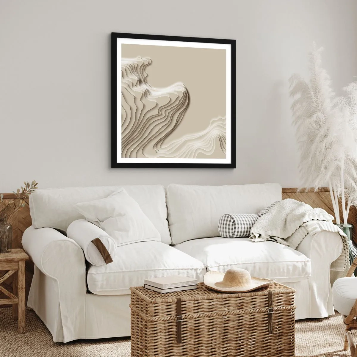 Plakat w czarnej ramie - Topografia sztuki - 50x50 cm