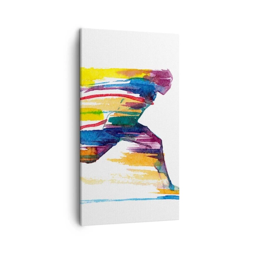 Obraz na płótnie - Bieg przez tęczę - 45x80 cm