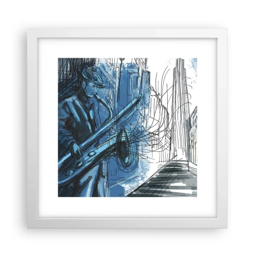 Plakat w białej ramie - Miejska rapsodia - 30x30 cm
