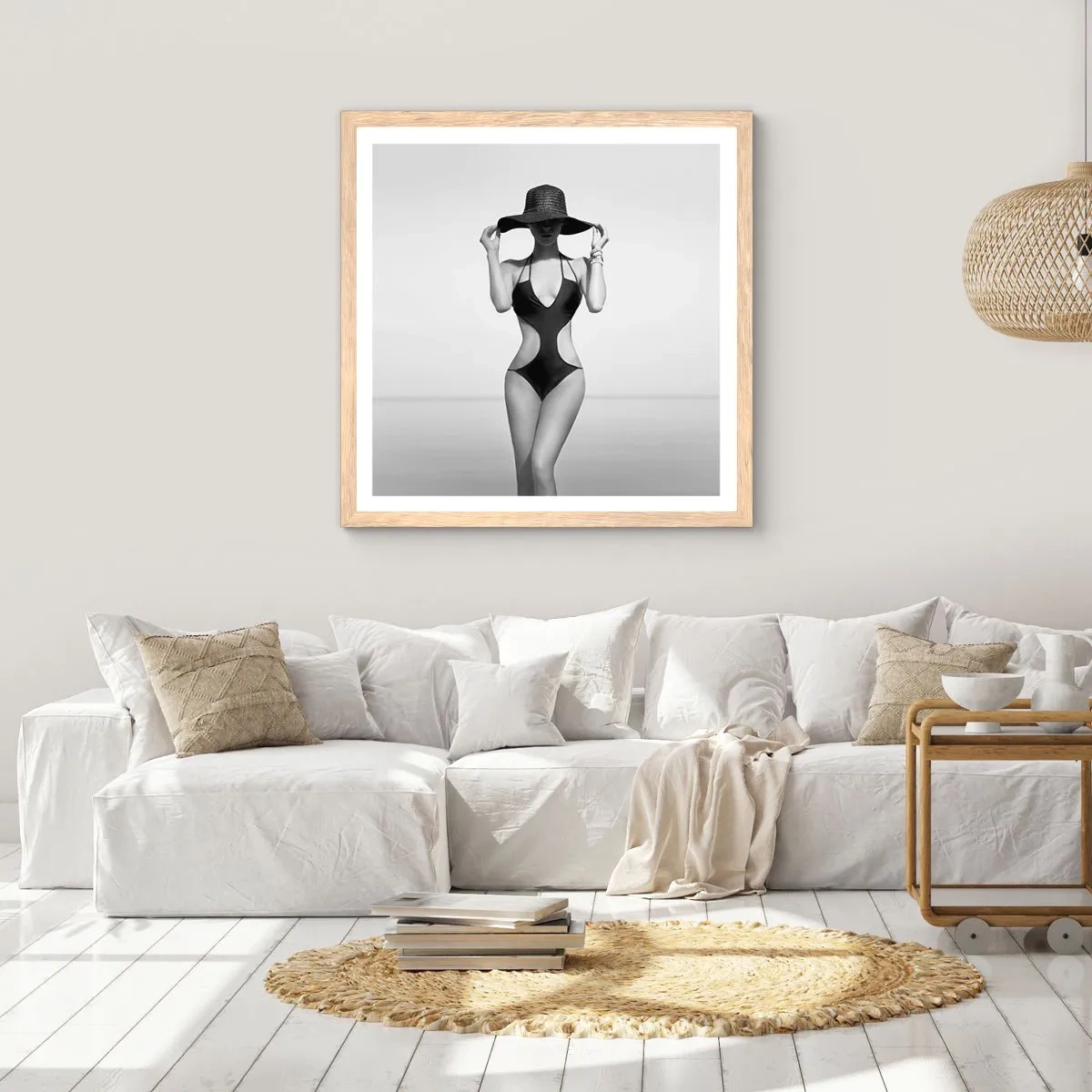 Plakat w ramie jasny dąb - Na imię mi: Elegancja - 30x30 cm