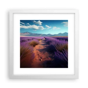 Plakat w białej ramie - Pachnące pola - 30x30 cm
