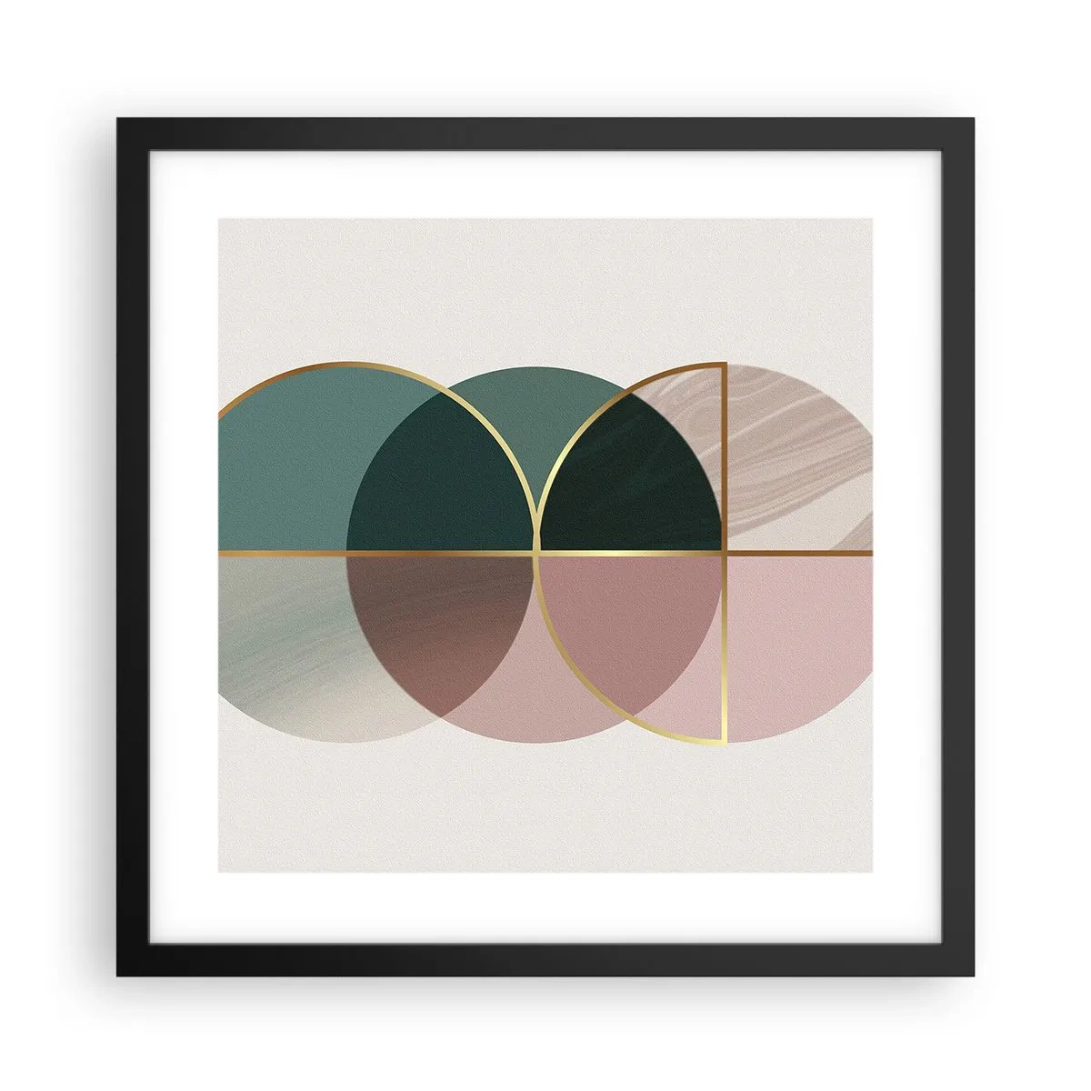 Plakat w czarnej ramie - Koło za kołem… - 40x40 cm