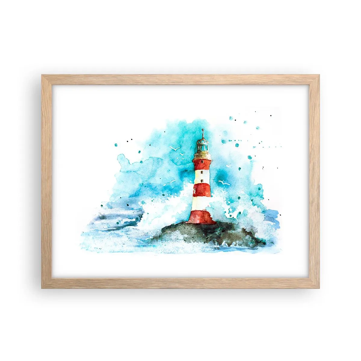 Plakat w ramie jasny dąb - Jedność żywiołów - 40x30 cm