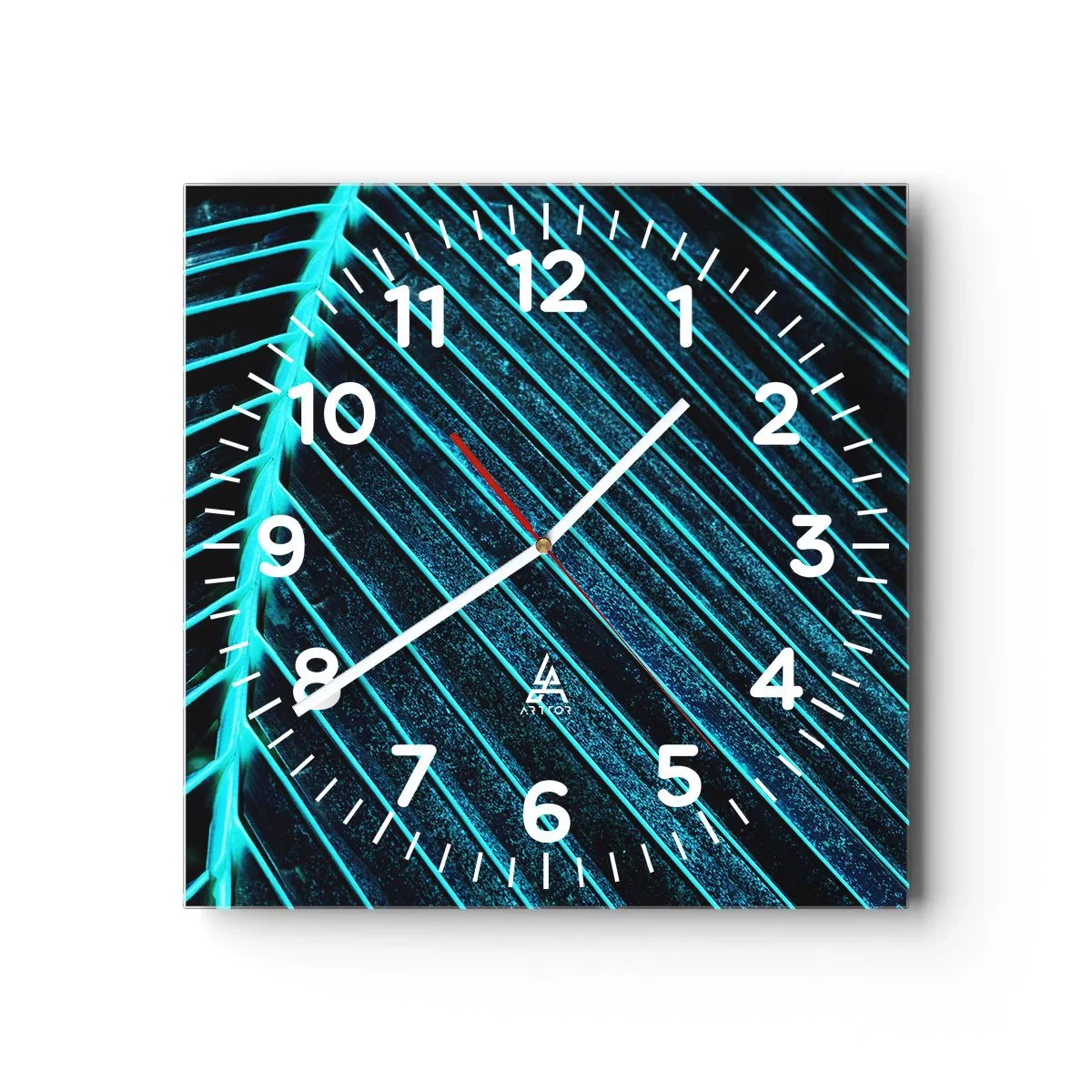 Zegar ścienny - Faktura zieleni - 40x40 cm