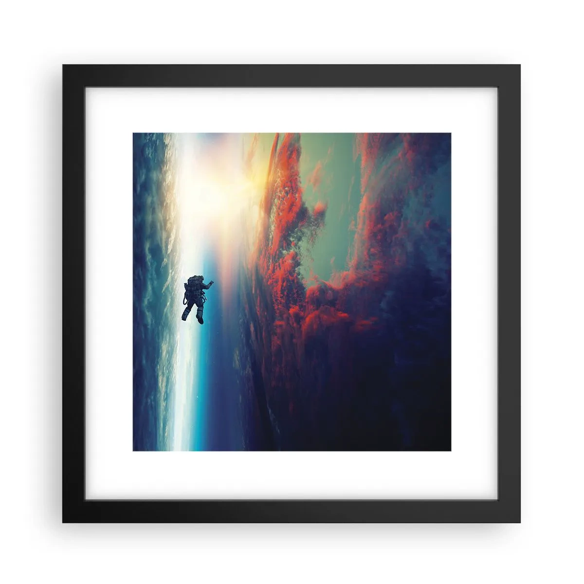Plakat w czarnej ramie - Mierzyć się ze wszechświatem - 30x30 cm