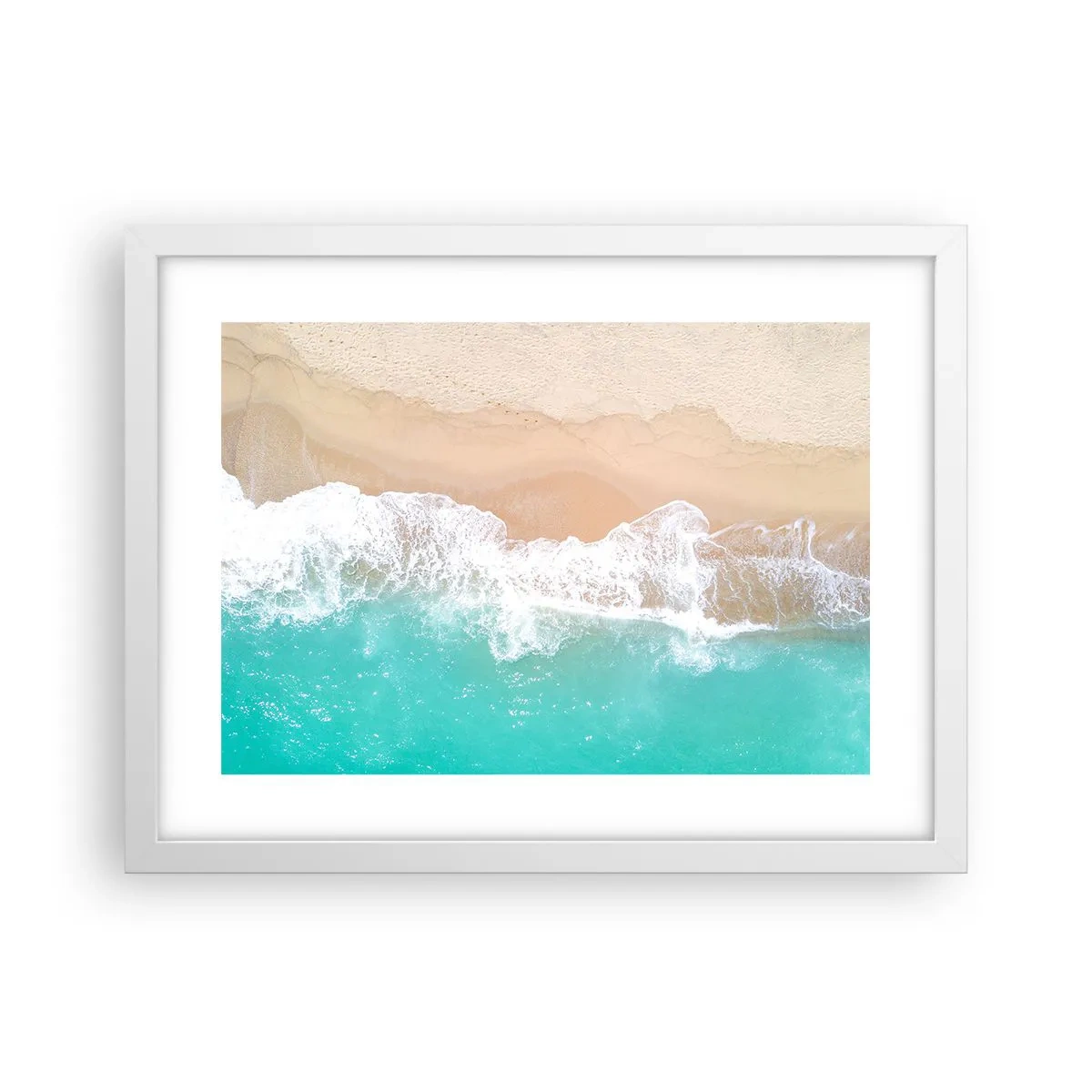 Plakat w białej ramie - Pieszczotliwy dotyk - 40x30 cm