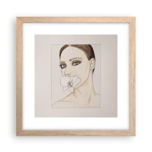 Plakat w ramie jasny dąb - Symbol elegancji i piękna - 30x30 cm