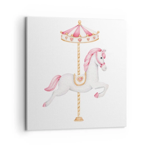 Obraz na płótnie - Ruszył z kopyta - 50x50 cm